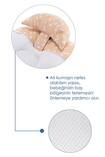 Babyjem 937 Ayarlanabilir Düz Kafa Yastığı Somon Çiçek