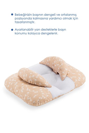 Babyjem 937 Ayarlanabilir Düz Kafa Yastığı Somon Çiçek