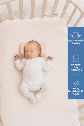 Babyjem 937 Ayarlanabilir Düz Kafa Yastığı Somon Çiçek
