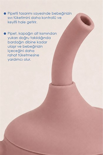 Babyjem 941 Silikon Pipetli Bardak Mocha