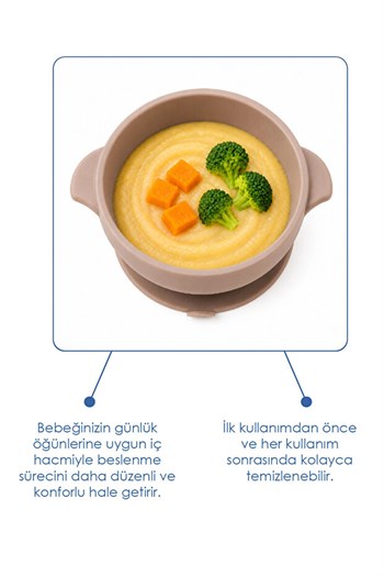 Babyjem 942 Silikon Vakumlu Kase Latte