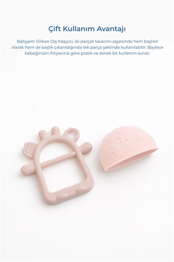 Babyjem 943 Parmak Korumalı Düşmeyen Diş Kaşıyıcı Pembe