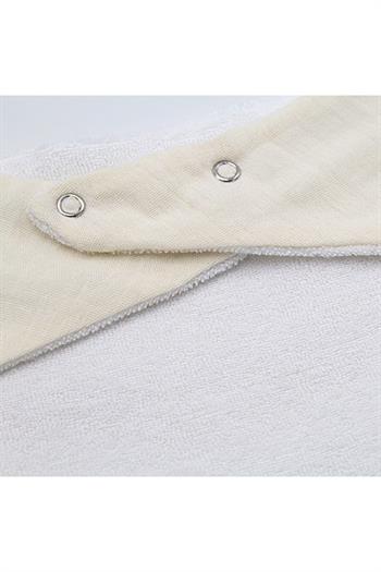 Babyjem Ahşap Diş Kaşıyıcılı Bürümcük Müslin Önlük Ekru 736