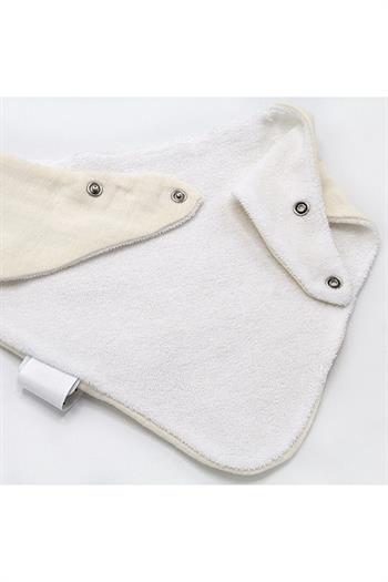 Babyjem Ahşap Diş Kaşıyıcılı Bürümcük Müslin Önlük Ekru 736