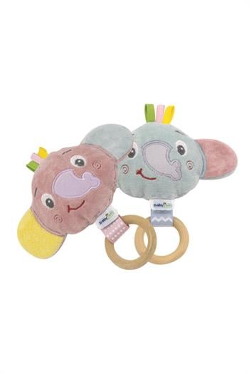 Babyjem Ahşap Halkalı Küçük Oyuncak Fil Gül Kurusu