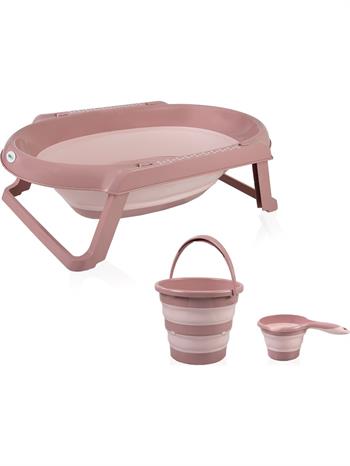 Babyjem Katlanır Banyo 3Lü Set Somon Yeni 765