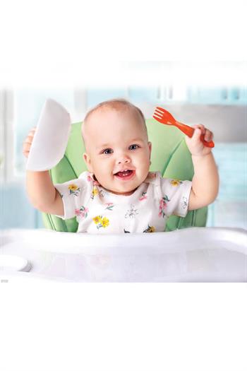 Babyjem Mama Kaşık Çatal Takımı Kırmızı 495