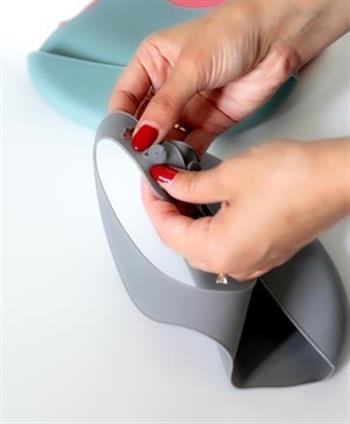 Babyjem Mini  Silikon Önlük Gri 718