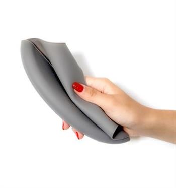 Babyjem Mini  Silikon Önlük Gri 718