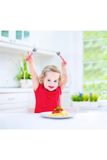 Babyjem Paslanmaz Çelik Çatal Kaşık Seti Turkuaz 522