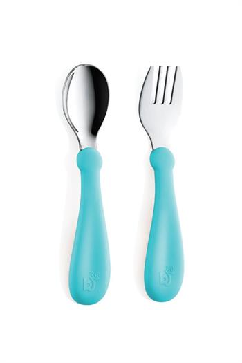 Babyjem Paslanmaz Çelik Çatal Kaşık Seti Turkuaz 522