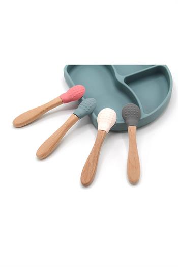 Babyjem Silikon Kaşık Ekru