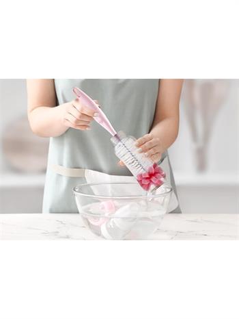 Babyjem Süngerli Biberon  Fırçası Pembe  776