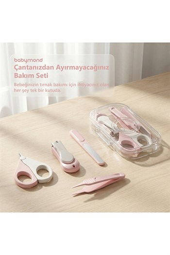Babymond 4 Parça Bebek Tırnak Bakım Seti  Pembe