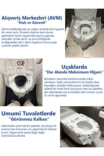 Babymond J-28 Tek Kullanımlık Yetişkin Ve Çocuklar İçin  Tuvalet Örtüsü