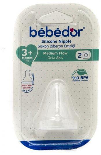 Bebedor Standart Biberonlar İçin Silikon Uçlu Biberon Emziği 3+