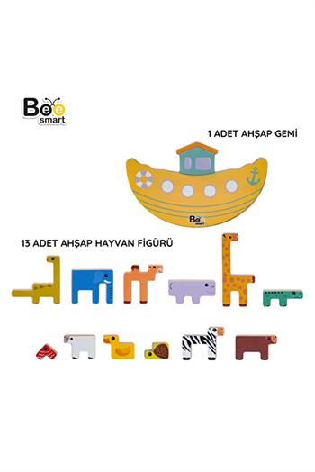 Bee Smart Macera Gemisi: Hayvanlar Nuhun Gemisi Denge Oyunu Montessori Eğlenceli Oyun