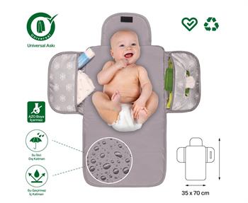 Been Functıonal Baby Care Mat/fonksiyonel Bebek Bakım Matı Gri