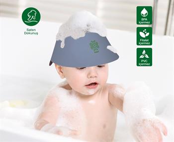 Been Sılıcone Baby Shower Cap Bath Vısor/silikon Banyo Siperliği Gri