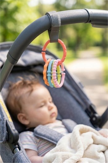 Bemy Baby Bebek Renkli Zincirler - Bebek Arabası Askısı - Oto Koltuğu Askısı - Puset ve Beşik Askısı