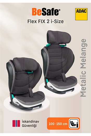 Besafe Flex Fıx 2 15-36 Kg Isofixli Oto Koltuğu Metalic Melange