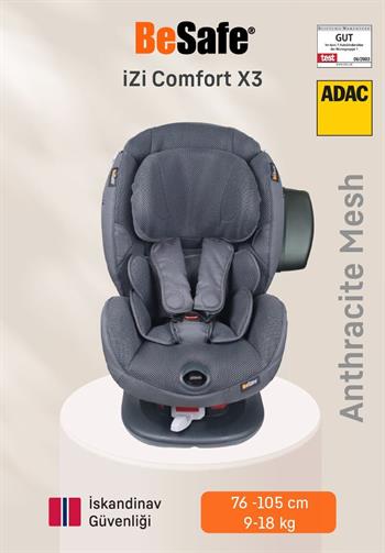 Besafe İzi Comfort X3 9-18 Kg. Oto Koltuğu - Anthracite Mesh Anthracite Mesh
