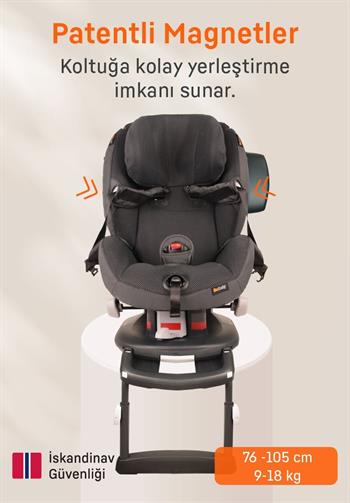 Besafe İzi Comfort X3 Isofıx 9-18kg. Oto Koltuğu - Metallic Melange Metallic Melange