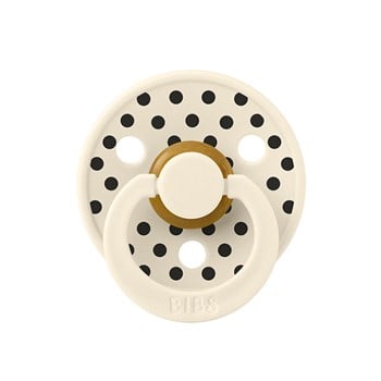 Bibs Studio Polka Small Emzik-Ivory Black 6+ay