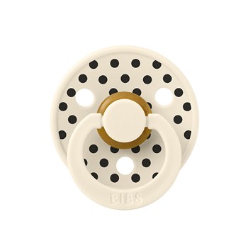 Bibs Studio Polka Small Emzik-Ivory Black 0-6 Ay