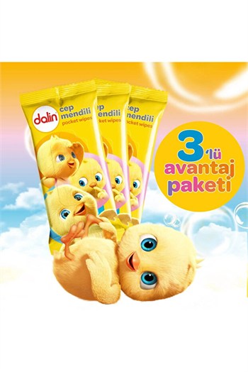 Dalin Klasik Islak Cep Mendil 3x15 Adet