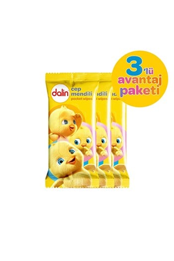 Dalin Klasik Islak Cep Mendil 3x15 Adet