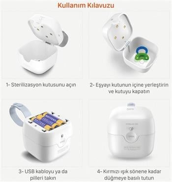 59S S6 Ultraviyole (UVC) Mini Sterilizasyon Kutusu - Beyaz