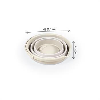 Dolu Nuve Katlanabilir Kova- Bej