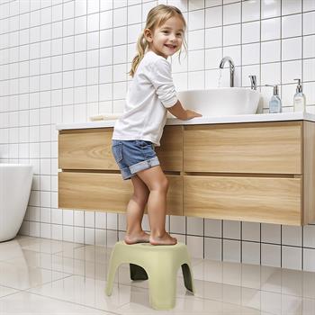 Dolu Nuve Kaymaz Baskılı Tabure Bej