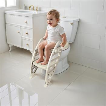 Dolu Nuve Kaymaz Merdivenli Klozet Adaptörü-Bej