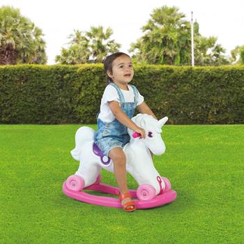 Dolu Unıcorn Sallanan Tekerleklı At Teklı Kolı  Poster