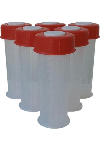 Eday 6lı Anne Sütü Saklama Kapları Kırmızı, Mavi