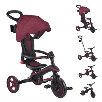 Globber Explorer 4in1 Katlanabilir Bisiklet-Bordo 732-202 Burgundy