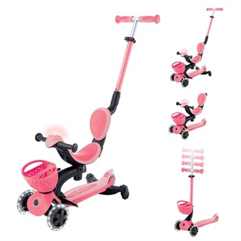 Globber Go Up Baby 360 Işıklı Scooter - Koyu Pastel Pembe 844-210