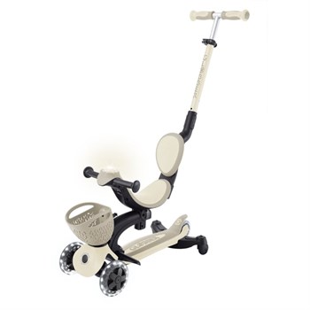 Globber Go Up Baby 360 Işıklı Scooter - Koyu Bej 844-466