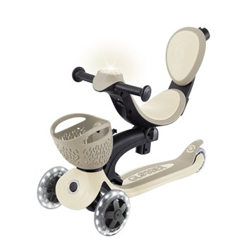 Globber Go Up Baby 360 Işıklı Scooter - Koyu Bej 844-466