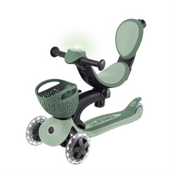 Globber Go Up Baby 360 Işıklı Scooter - Zeytin Yeşili 844-104