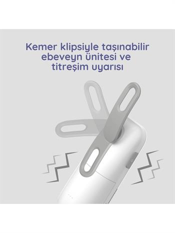 Hubble Sense Glow Pro Gece Işıklı ve Projektörlü Taşınabilir Bebek Telsiz