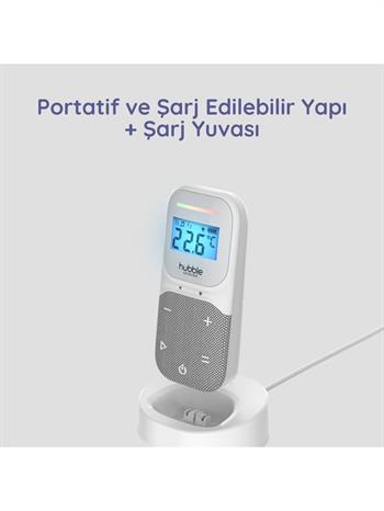 Hubble Sense Glow Pro Gece Işıklı ve Projektörlü Taşınabilir Bebek Telsiz