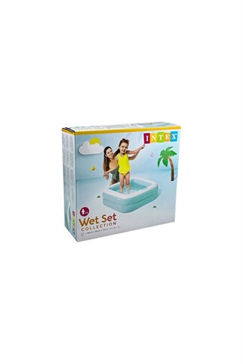 Intex 57100 Renkli Şişme Taban 2 Bölme Havuz 86 Cm 1010312