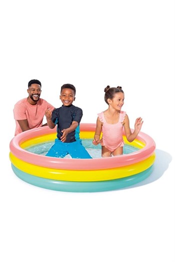 Intex 57422 Renkli Şişme Taban 3 Bölme Havuz 147cm 1010330