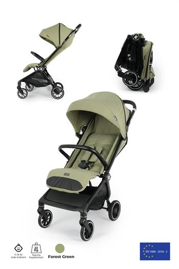 Kanz Bold Autofold Kabin Boy Bebek Arabası Forestgreen