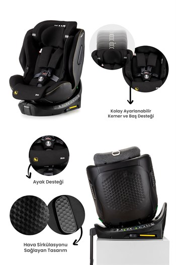 Kanz Hıghlıne Pro Oto Koltuğu Black