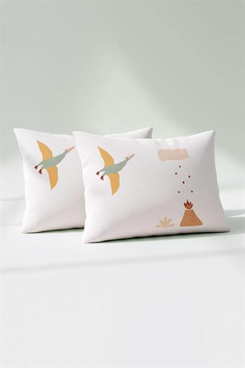 Kanz Pamuklu Yastık Kılıfı 35*45 Dınosaursa 2li