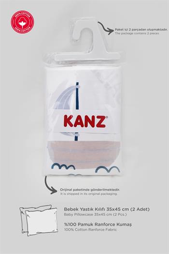 Kanz Pamuklu Yastık Kılıfı 35*45 Saılboats-B 2li